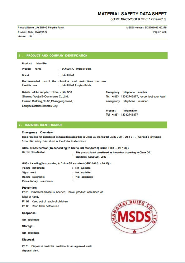 Hydrocolloid Acne Patches
